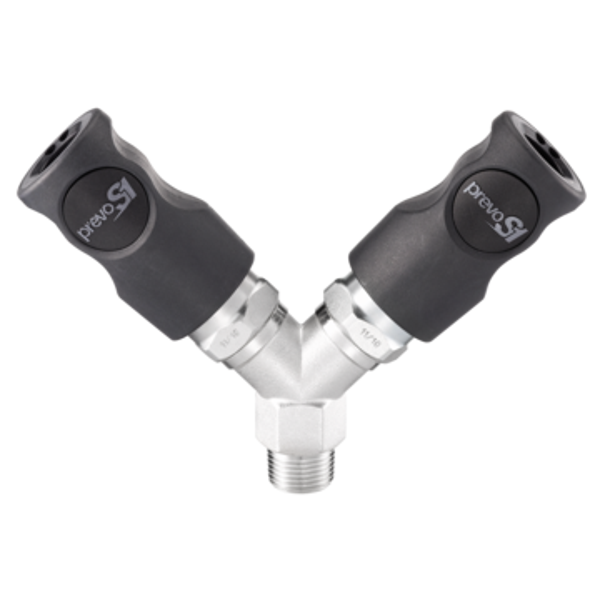 PREVO S1 / ISO 6150 C - 8mm / Y- Verteiler mit konischem Außengewinde