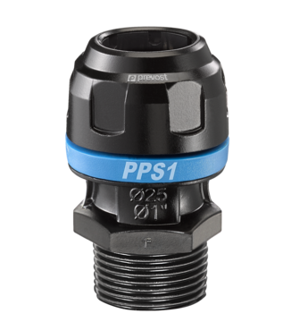 PPS1 MM / Aluminiumrohr-Übergangsstück mit konischem AG