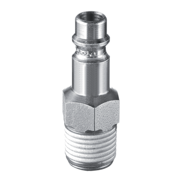 Stecknippel / EURO - 7,4mm / Konisches Außengewinde