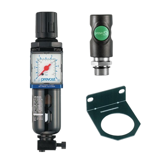 ALTO - Filterregler mit Manometer, Befestigung und Sicherheitskupplung PrevoS1