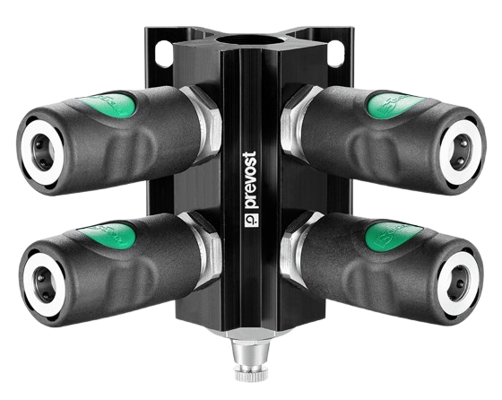 PREVO S1 / EURO - 7,4mm / Rohrleitungsdose / 4 - 10 Kupplungen