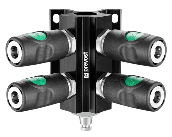 PREVO S1 / EURO - 7,4mm / Rohrleitungsdose / 4 - 10 Kupplungen