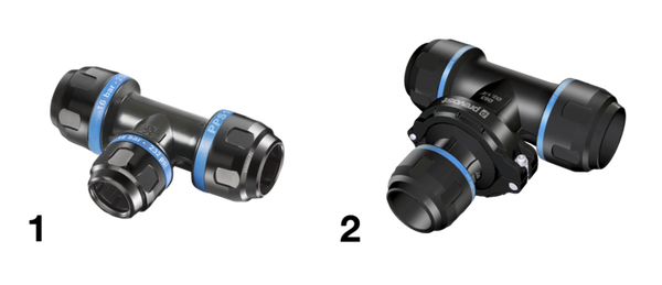 PPS1 TR / Aluminiumrohr-T-Stück mit Reduzierung