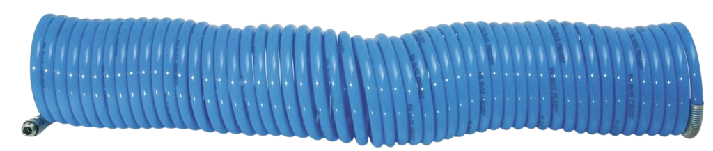 Polyamid-Spiralschläuche - BLAU - Beidseitig drehbare Gewindeanschlüsse