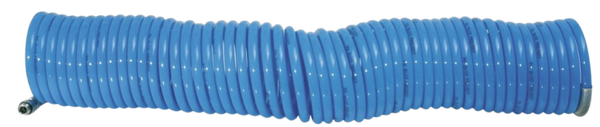 Polyamid-Spiralschläuche - BLAU - Beidseitig feste Gewindeanschlüsse