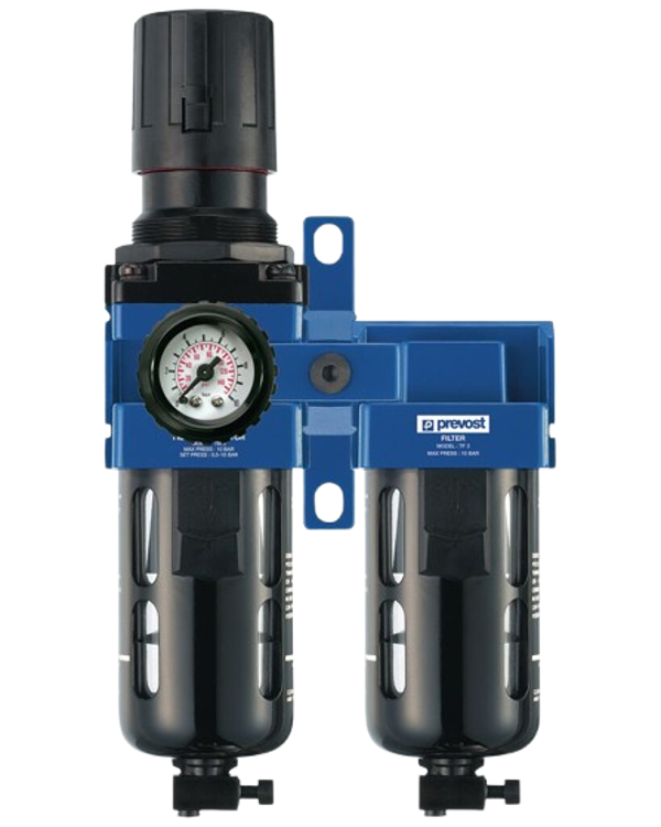 ALTO - Mikro-Filterregler mit Manometer und Wandbefestigungsset