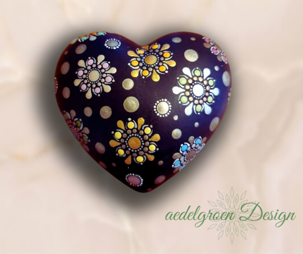 Deco Heart "metallic Flower"