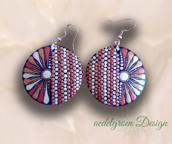 Earrings "Copperpoint" 40mm