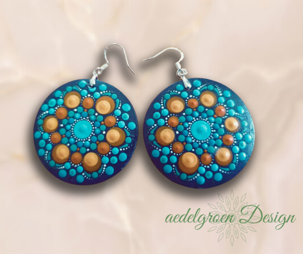 Earrings "Orange Lagun" 40mm