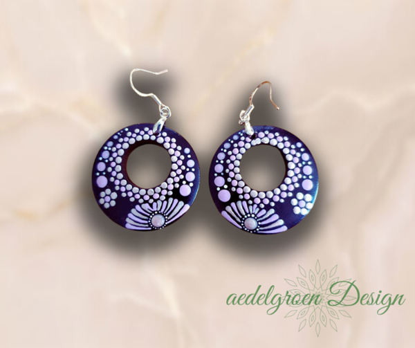 Earrings "lila Dots" 30mm