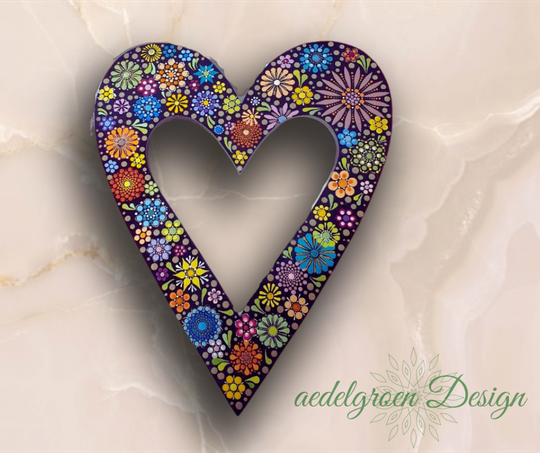 large wooden heart "Summerlove"
