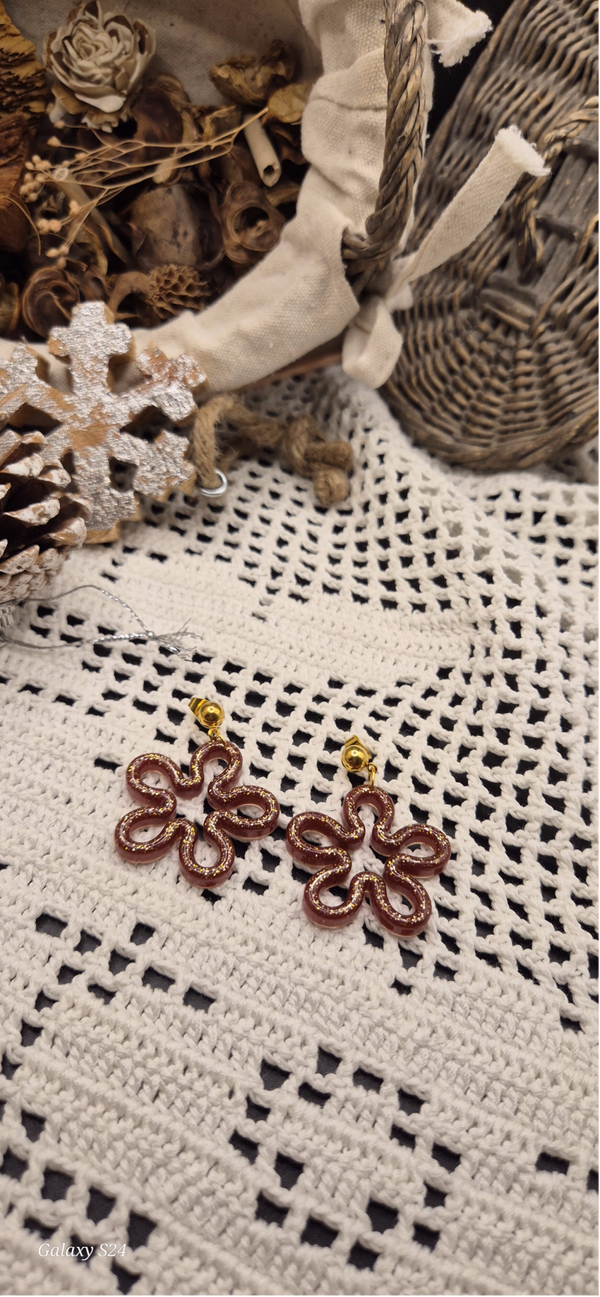 Fleurs contour ambrées