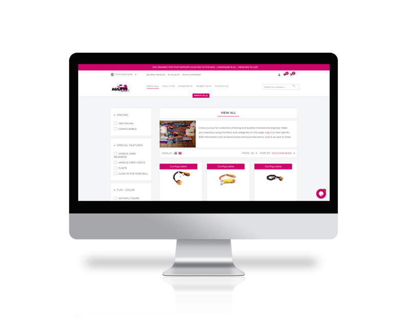 B2B webshop Agilitoy