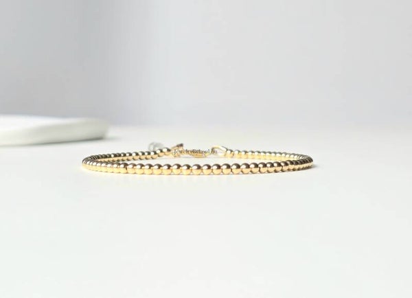 14k goldfilled beaded bracelet 2,5mm