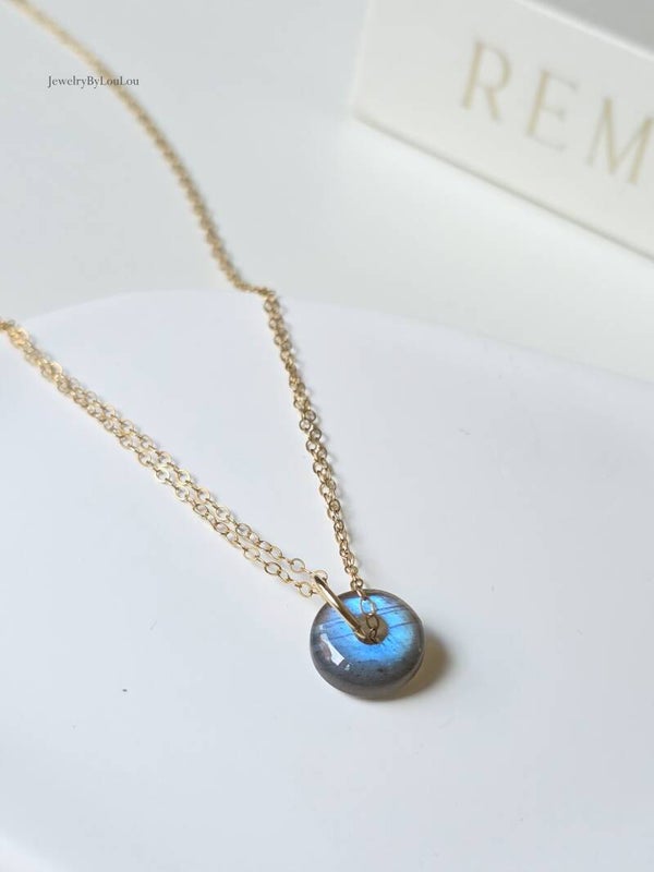 Labradorite necklace, 14k goldfilled, 925 sterling silver