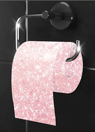 Diamond painting roze glitter toiletrol