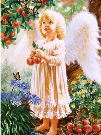 Diamond painting meisje met vleugels