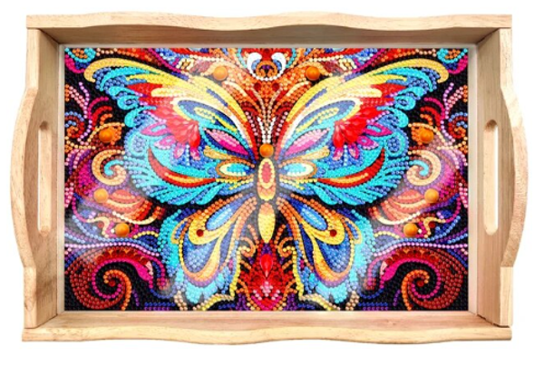 Dienblad met vlinder