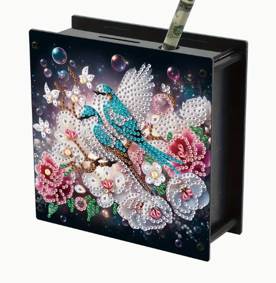 Spaarpot vogels/bloemen