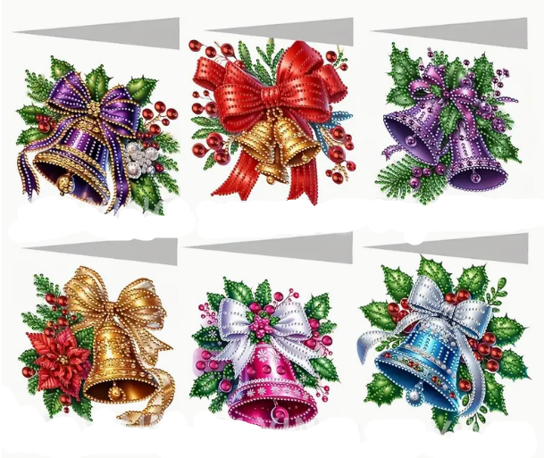 Kerstkaartenset kerstbellen