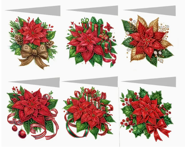 Kerstkaartenset kerststerren