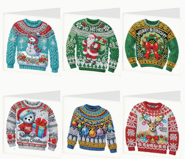 Kerstkaartenset kersttruien