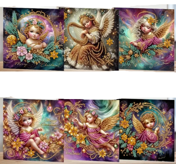 Kerstkaartenset engeltjes