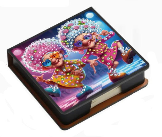 Notitieblokje dansende oma's