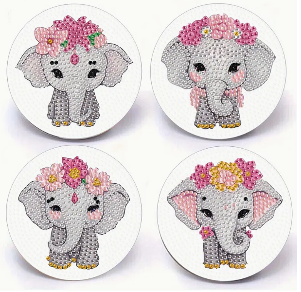 Onderzetters olifantjes