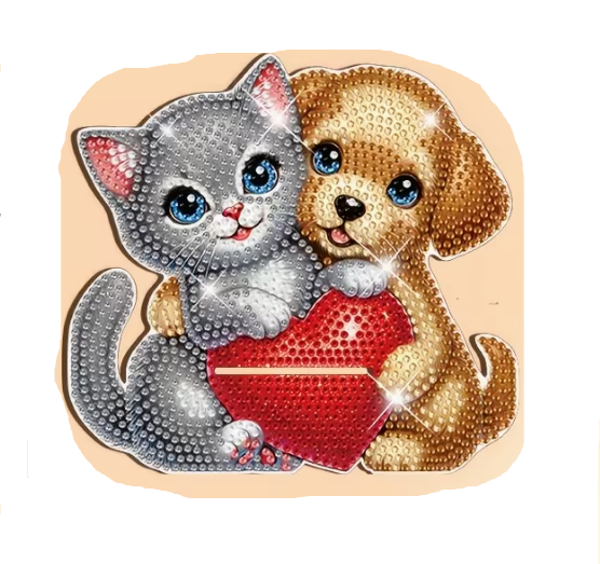 Telefoonhouder hond en poes