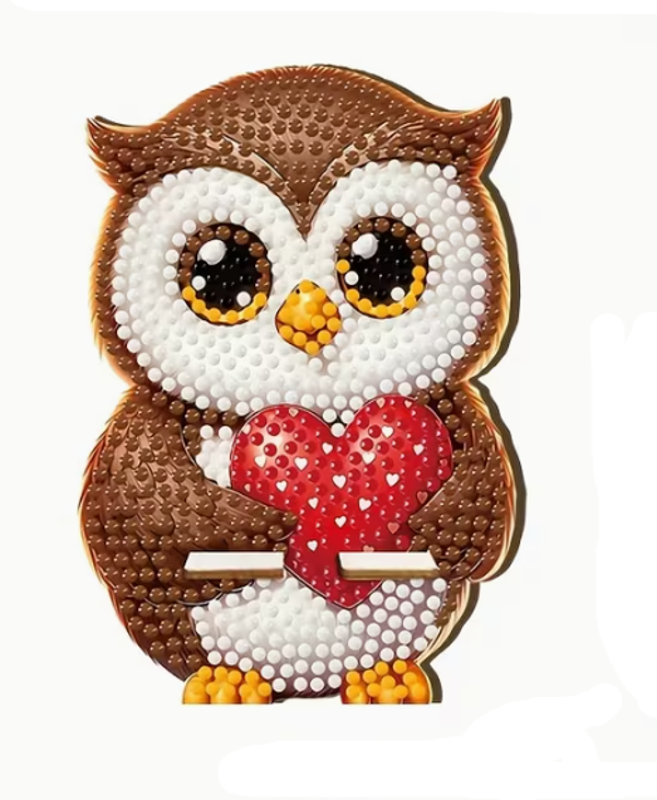 Telefoonhouder uil met hart