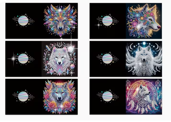 Wenskaartenset wolven