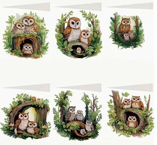 Wenskaartenset uilen