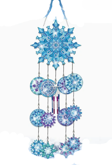 Windgong met kristallen (kerst)