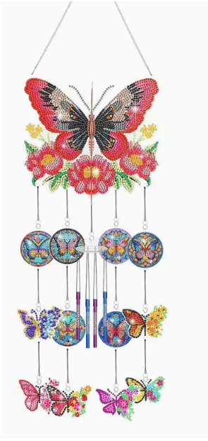 Windgong vlinders (rood/zwart)