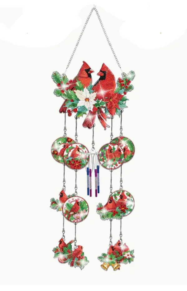 Windgong rode vogels (kerst)