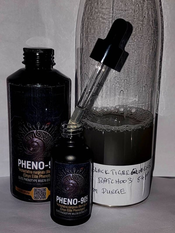 Premium Bio-Sourced Mucin (PURGE) Extract The Black Tiger Queens (Batch 003) — Signature Lineage 8.4pH batch 003