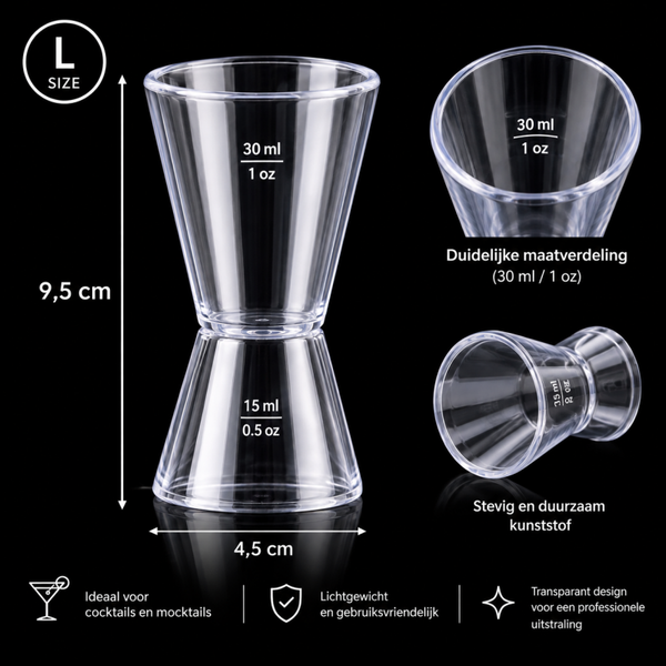 Cocktail maatbeker maat L