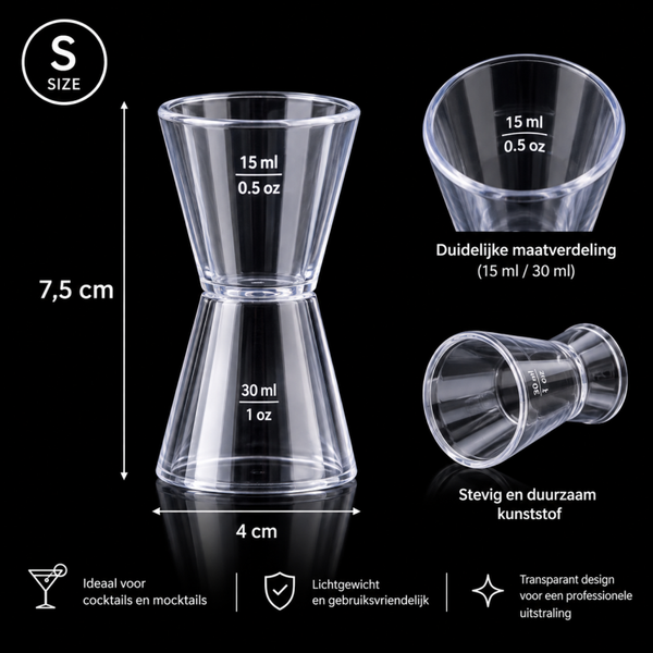 Cocktail maatbeker- maat S