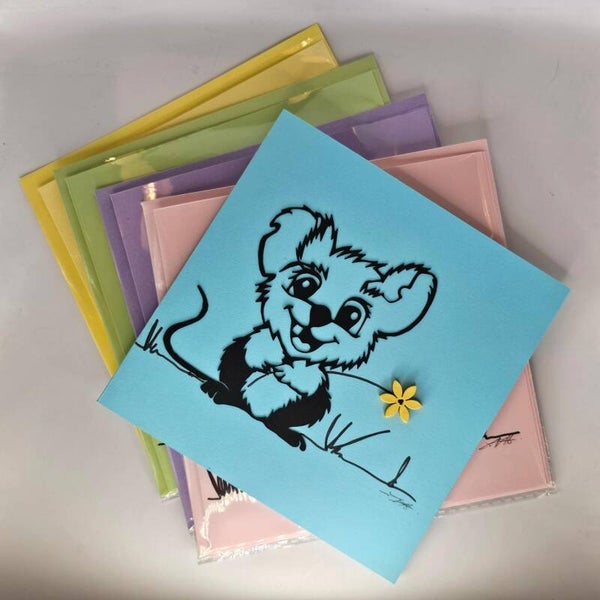 Carte de voeux souriceau