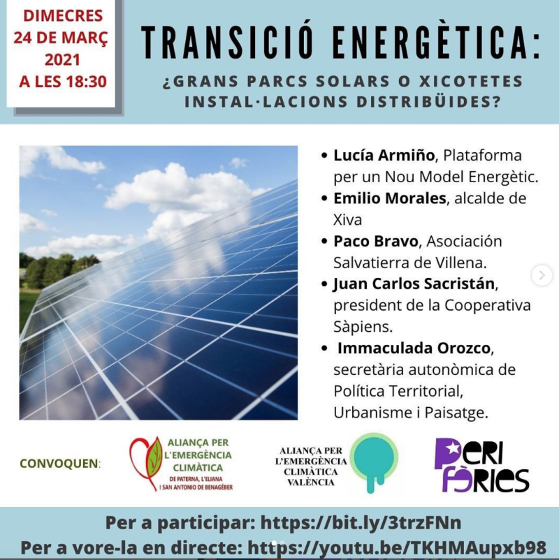 Charla sobre transición energética