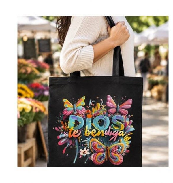 Bolsa de tela Dios te bendiga