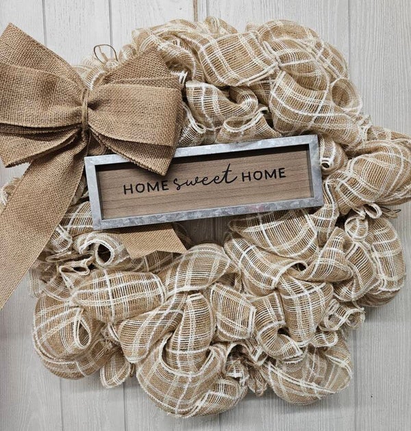 Rustic Home sweet Home Wreath