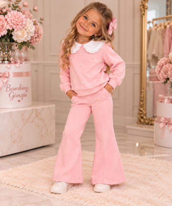 Luxury set parels roze