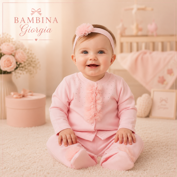 Luxury set roze met haarband