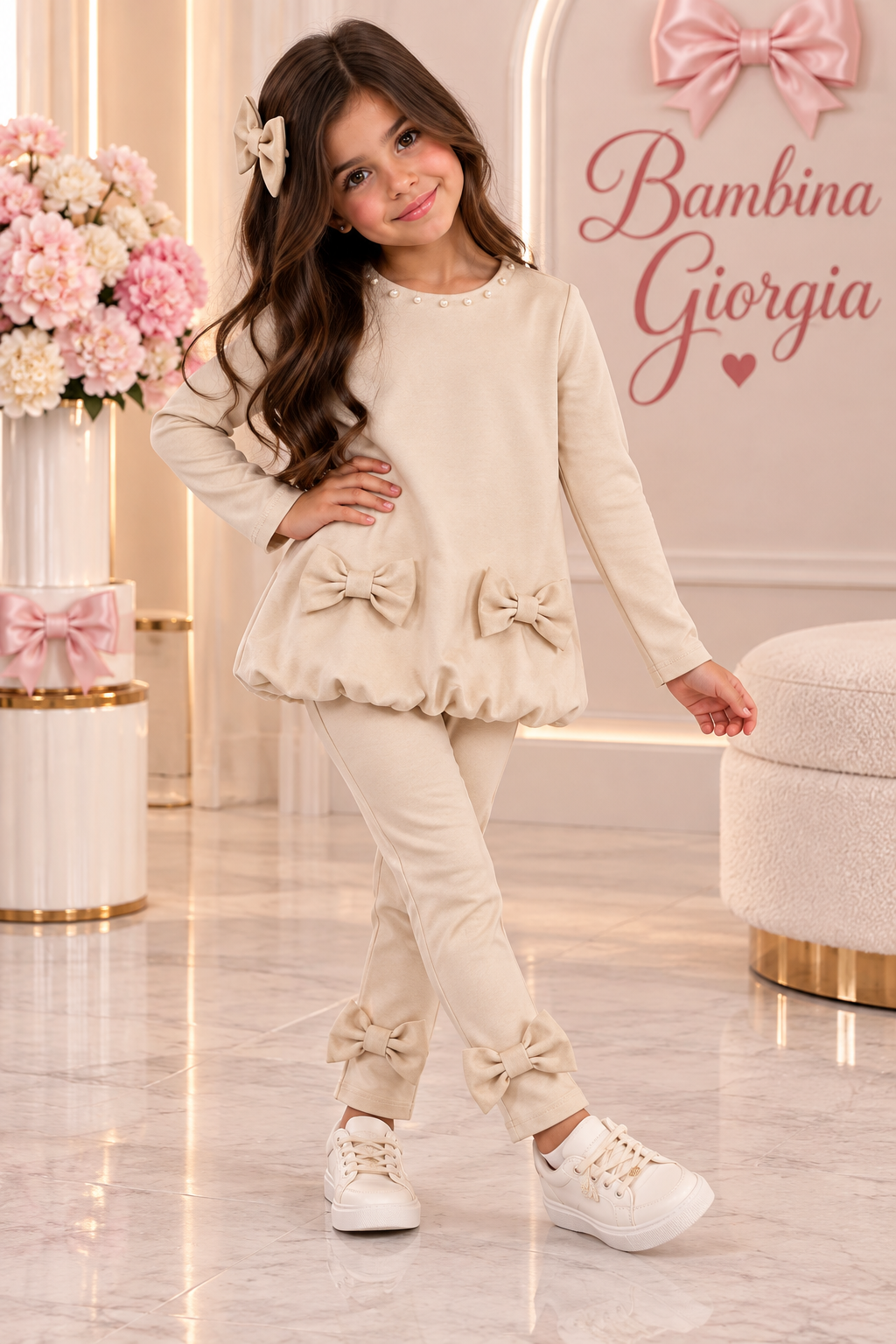 Leggingset beige