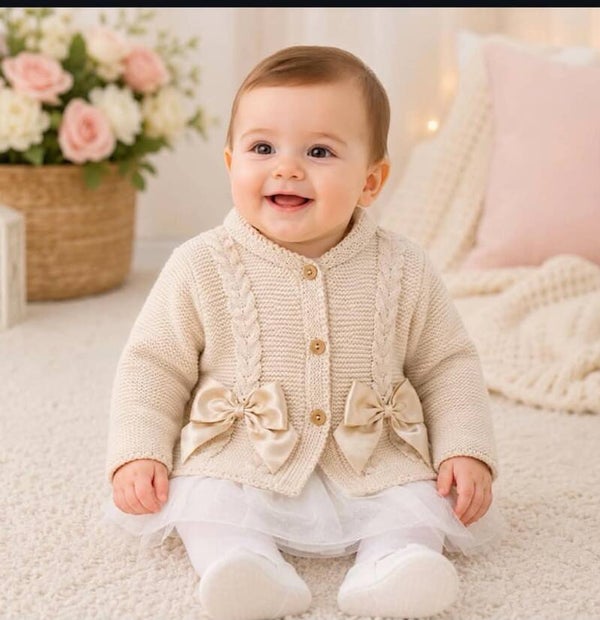 Vestje beige strikken
