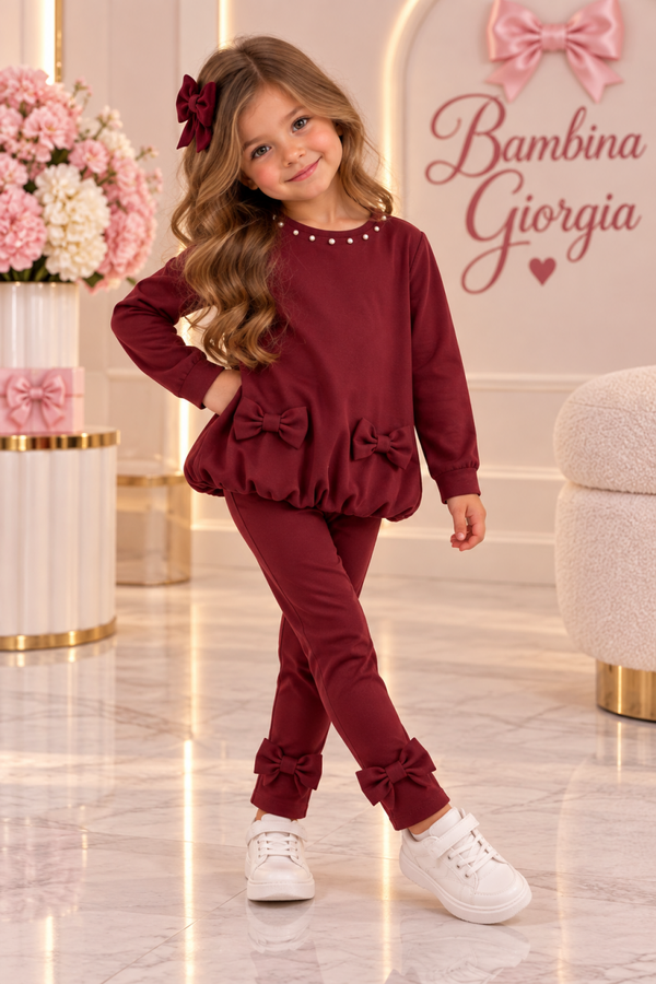 Leggingset bordeaux