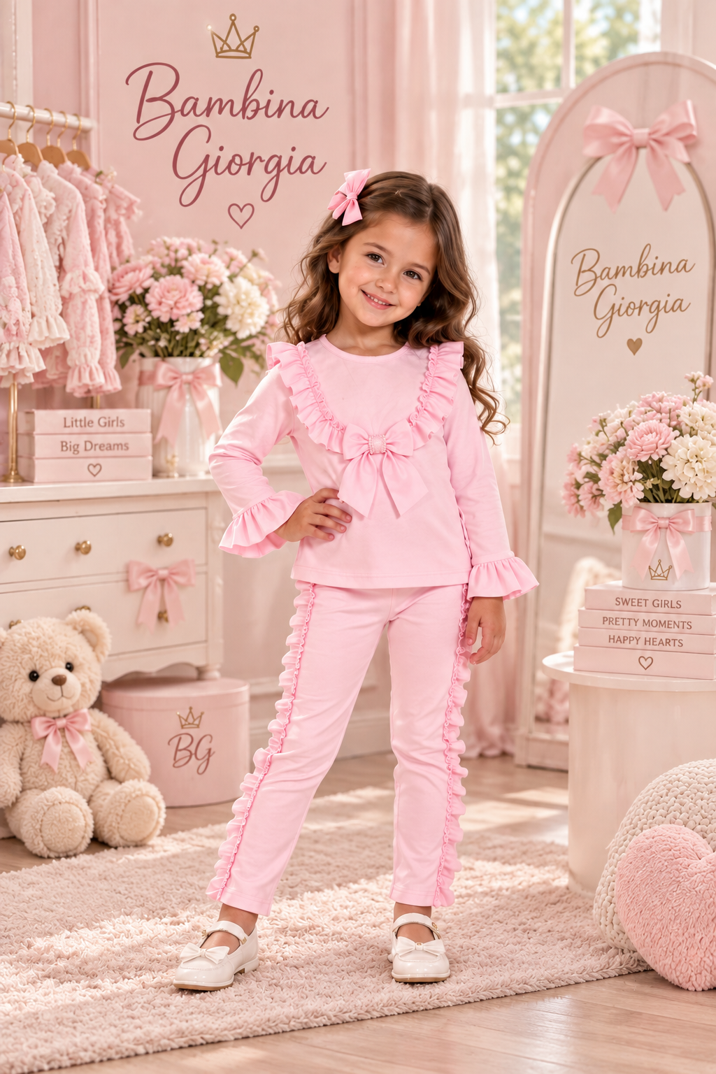Luxury set strik roze