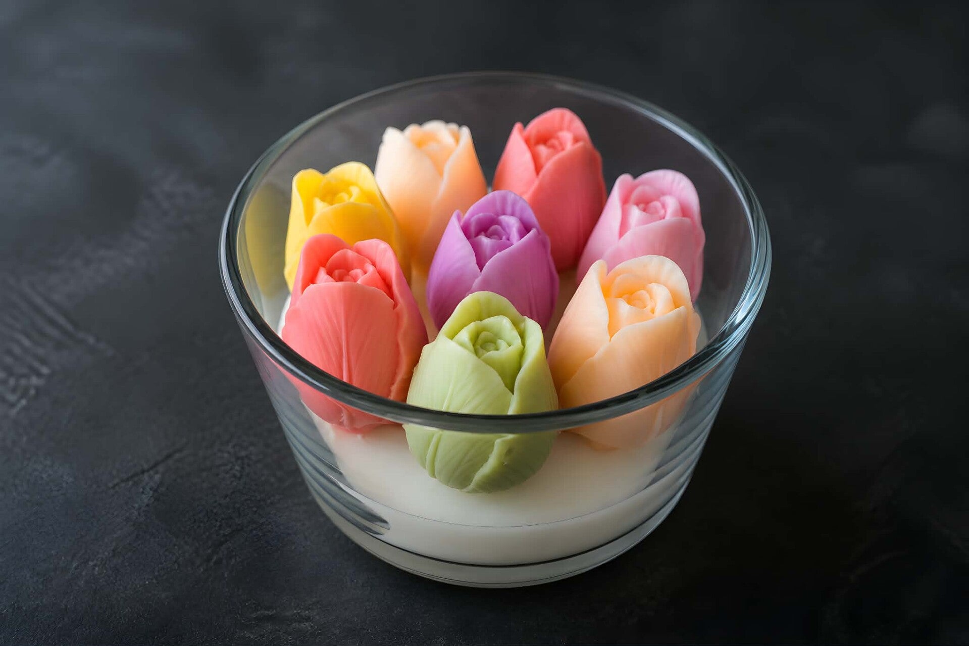 Bougie tulipes décorative